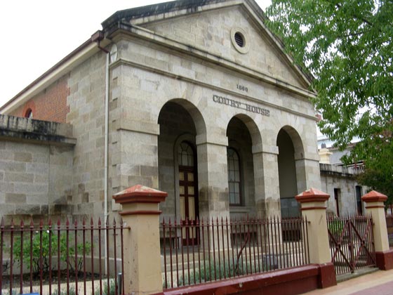 Albury courthouse, 1860, build by local builder, Thomas Allen, who used local grey granite for the Palladian-style facade. Photo: Peter de Waal