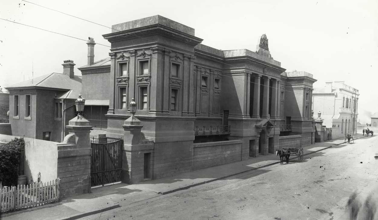 Newtown courthouse under construction during 1880s. Photo ID: SRNSW 4481_a026_000510.jpg