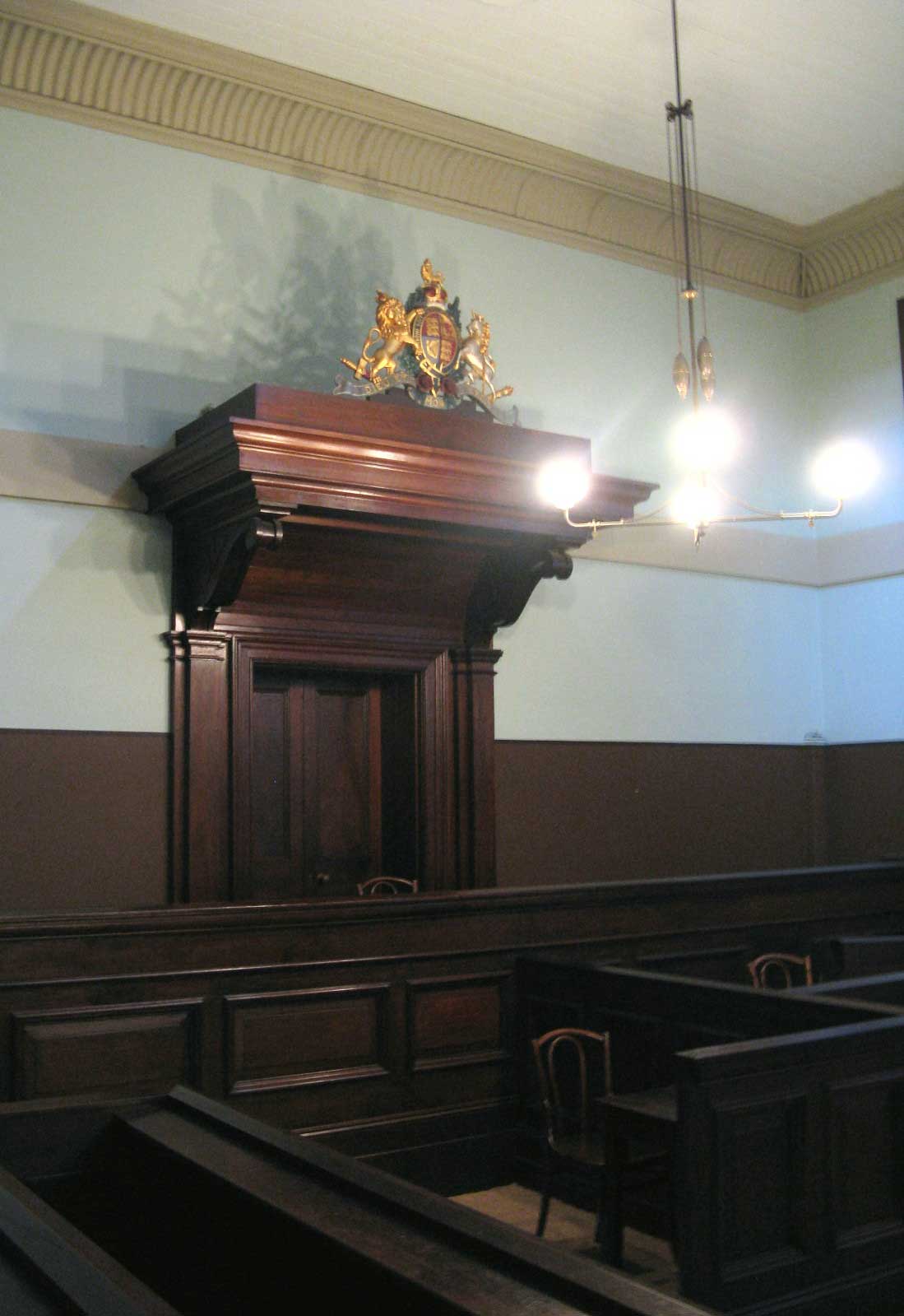 Water Police Court bench. Photo: Peter de Waal Water Police Court bench. Photo: Peter de Waal