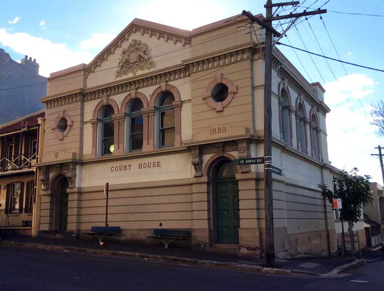 Glebe courthouse constructed 1889. Photo: Peter de Waal Glebe courthouse constructed 1889. Photo: Peter de Waal