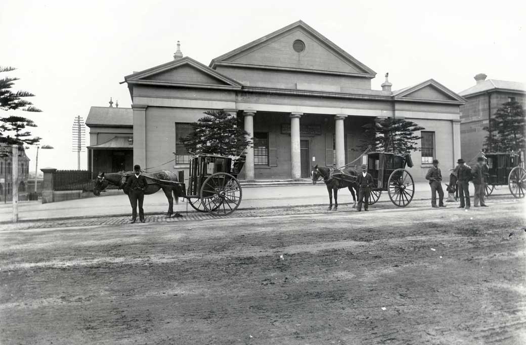 Newcastle old courthouse, Hunter street, erected 1839, which later became the Newcastle Technological Museum. Photo ID: SRNSW 4481_a026_ 000535.jpg Newcastle old courthouse, Hunter street, erected 1839, which later became the Newcastle Technological Museum. Photo ID: SRNSW 4481_a026_ 000535.jpg