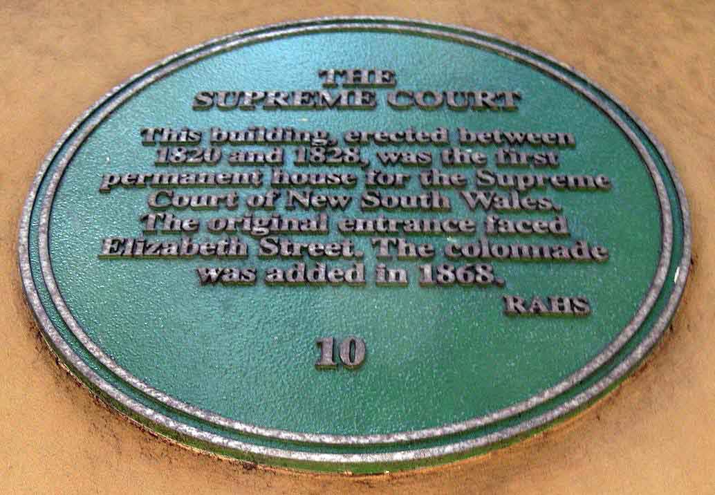 Supreme court building plaque.