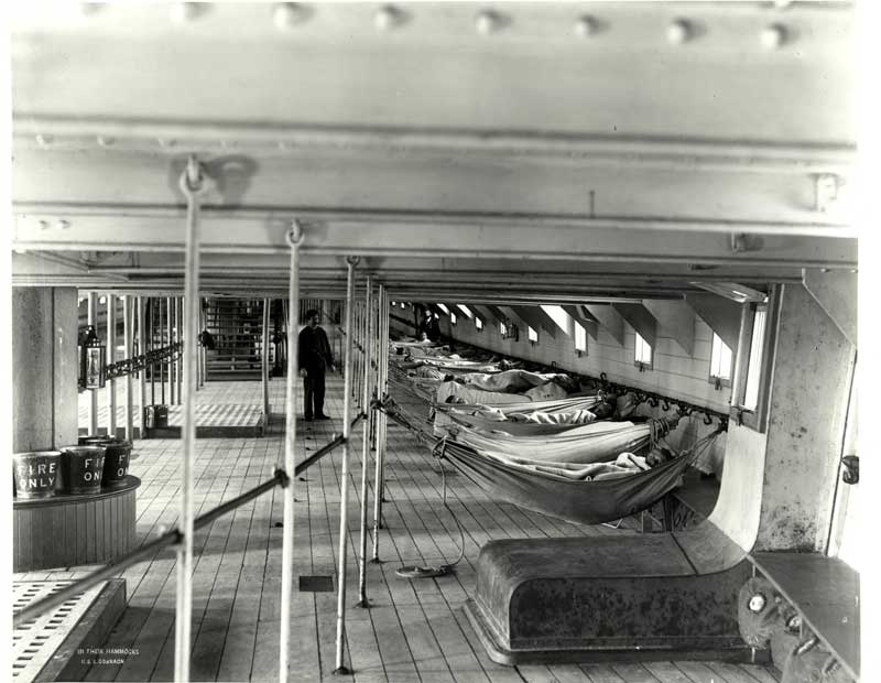 Sobraon boys in their hammocks. Photo ID: SRNSW 4481_a026_000002.jpg Sobraon boys in their hammocks. Photo ID: SRNSW 4481_a026_000002.jpg