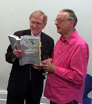 The Hon Michael Kirby and Peter de Waal at the launch of the online version of Unfit for Publication. Photo: Fernando Jimenez