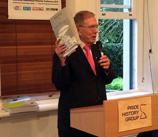 The Hon Michael Kirby launching the online version of Unfit for Publication. Photo: Fernando Jimenez