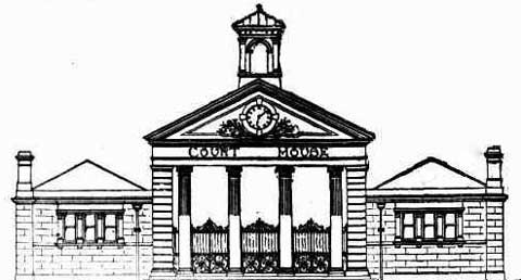 Armidale courthouse – proposed additions and alterations. Image: The Armidale Chronicle, (NSW), Sat 5 Nov 1898, p. 2. Reproduction: Peter de Waal