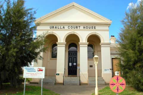Uralla courthouse, Hill Street, 1885. Reproduction: Peter de Waal