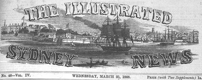 The Illustrated Sydney News masthead. Reproduction: Peter de Waal