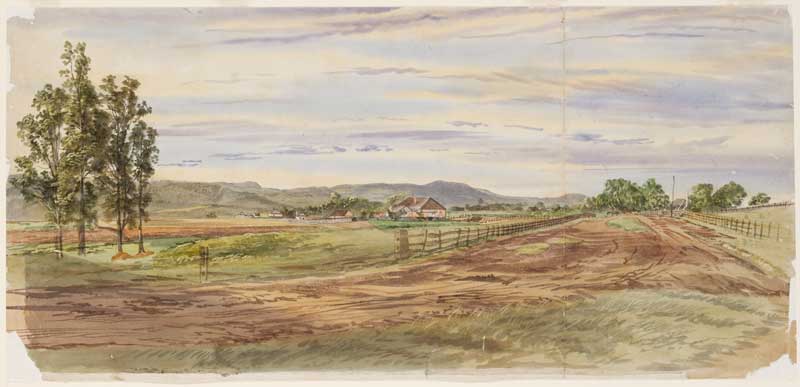 View of Terara township, between 1869 and 1910?. Image: NSW State Library collection. Reproduction: Peter de Waal