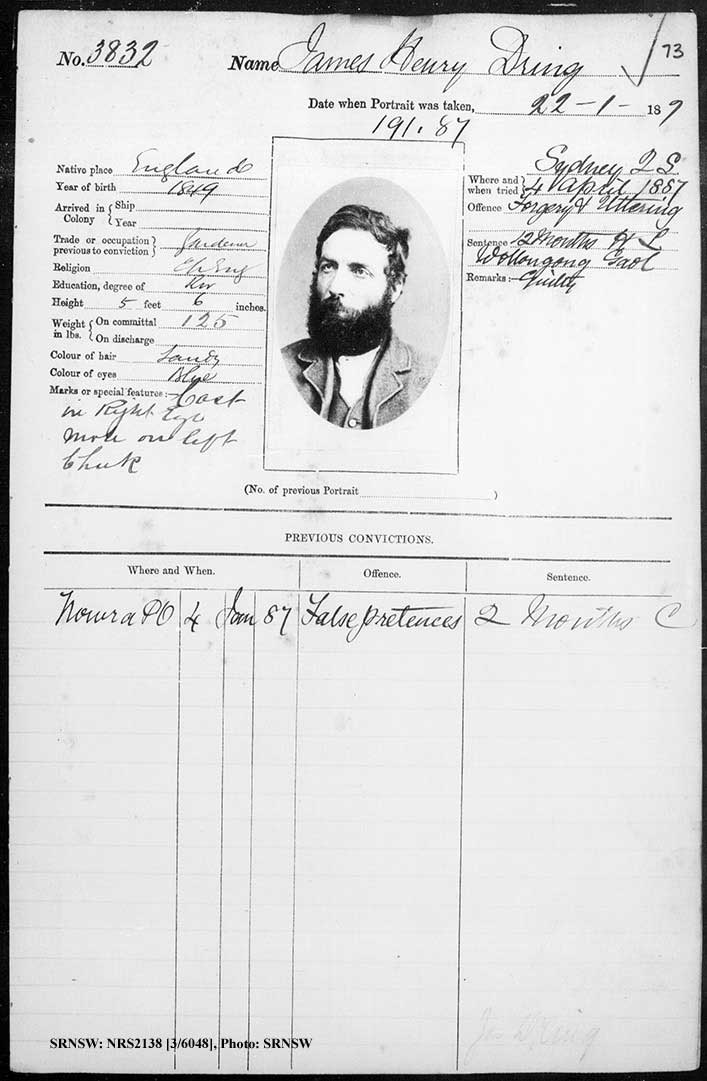 SRNSW: NRS2138, [3/6048], Darlinghurst Gaol photographic description book, 1886-1887, No. 3832, p. 73, R5102.