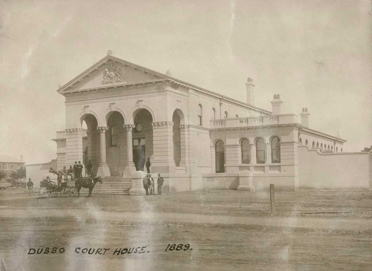 Dubbo courthouse, photo 1889. Photo ID: SRNSW 4346_a020_ a020000339.jpg