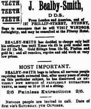 Later occupant of 127 Phillip street. Image: Windsor and Richmond Gazette, Sat 14 Oct 1899, p. 11. Reproduction: Peter de Waal