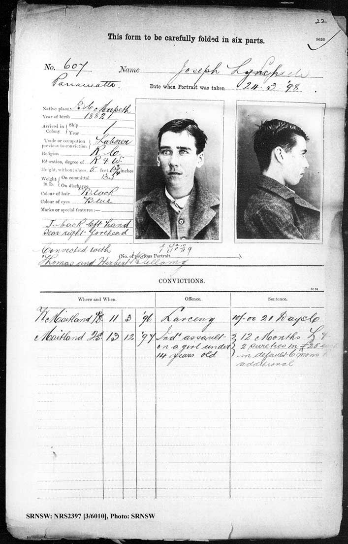 SRNSW: NRS2397, [3/6010], Parramatta photographic description book, 1880-1930, No. 607, p. 22, R5137.