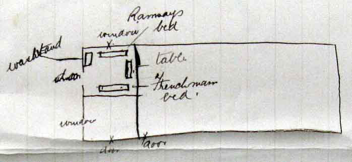 Floor plan of <em>Royal Hotel</em> room, Moulamein – crime location. Photo: Peter de Waal Floor plan of <em>Royal Hotel</em> room, Moulamein – crime location. Photo: Peter de Waal