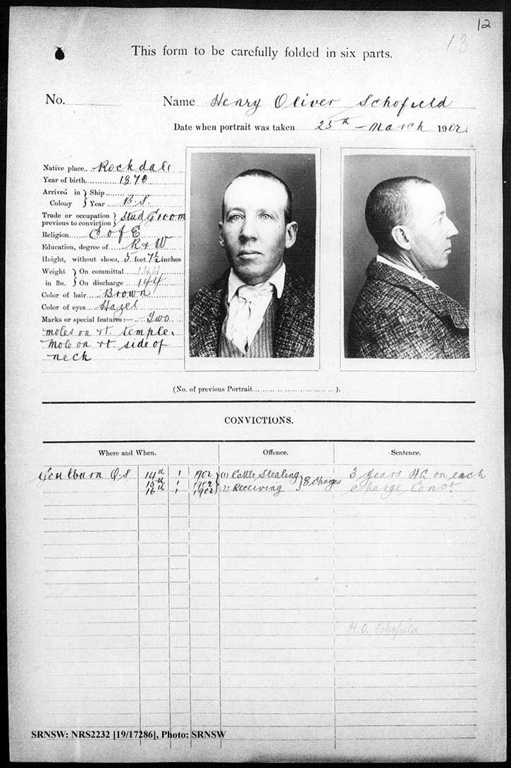 SRNSW: NRS2232, [19/17286], Goulburn Gaol photographic description book, Nov 1903-Mar 1905, No. –, p. 12, R5124.