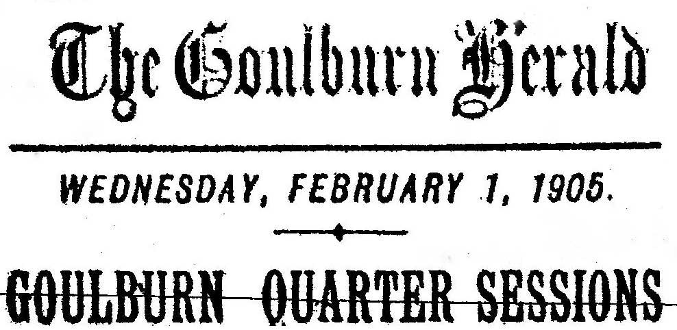 The Goulburn Herald masthead. Reproduction: Peter de Waal