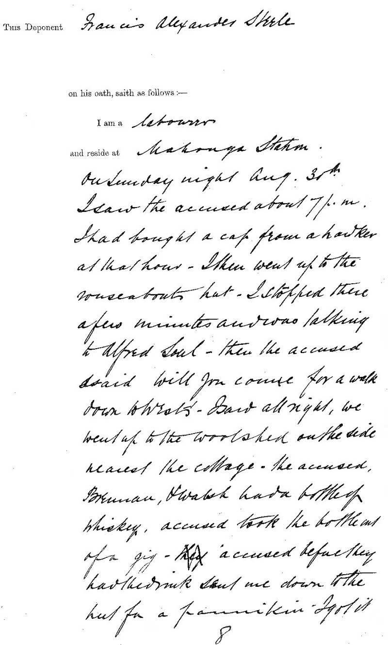 Francis Alexander Steele’s deposition. Photo: Peter de Waal Francis Alexander Steele’s deposition. Photo: Peter de Waal