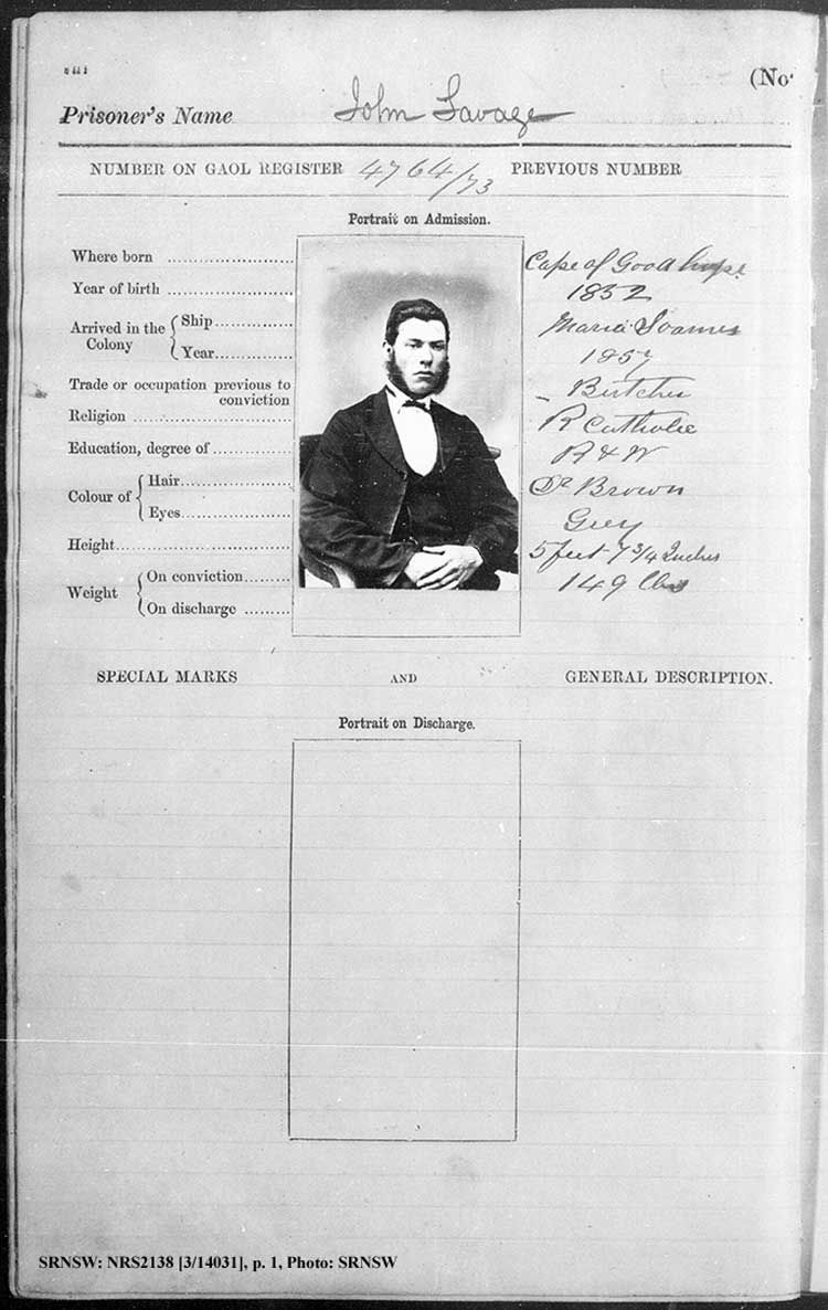 SRNSW: NRS2138, [3/14031], Darlinghurst Gaol photographic description book, Nov 1873-Dec 1874, No. 892, pp. 24a, R5098.