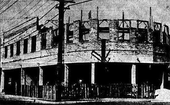 Building in course of erection at the corner of King and Darby Streets, Newcastle, to serve as shops and offices for the Australian Agricultural Company. Source: Newcastle Morning Herald and Miners’ Advocate, Sat 28 Nov 1936, p.20. Reproduction: Peter de Waal