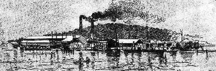 Broadwater sugar mill on the Richmond river near Ballina, NSW. Sketch: Illustrated Sydney News, Sat 6 Dec 1890, p.14. Reproduction: Peter de Waal Broadwater sugar mill on the Richmond river near Ballina, NSW. Sketch: Illustrated Sydney News, Sat 6 Dec 1890, p.14. Reproduction: Peter de Waal