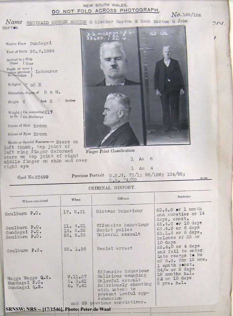 SRNSW: NRS– [17/1546], State Penitentiary photographic description book, 9 Jul 1941-4 Oct 1941, No. 33499, p. –.