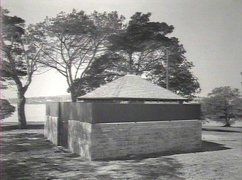 New latrine for men, Sydney Domain. Image: NSW State Library collection. Reproduction: Peter de Waal New latrine for men, Sydney Domain. Image: NSW State Library collection. Reproduction: Peter de Waal