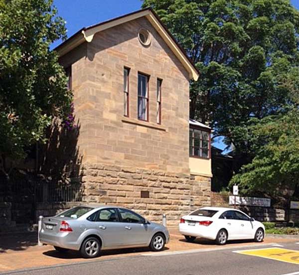 Old Gosford courthouse, built 1848. Photo: Peter de Waal