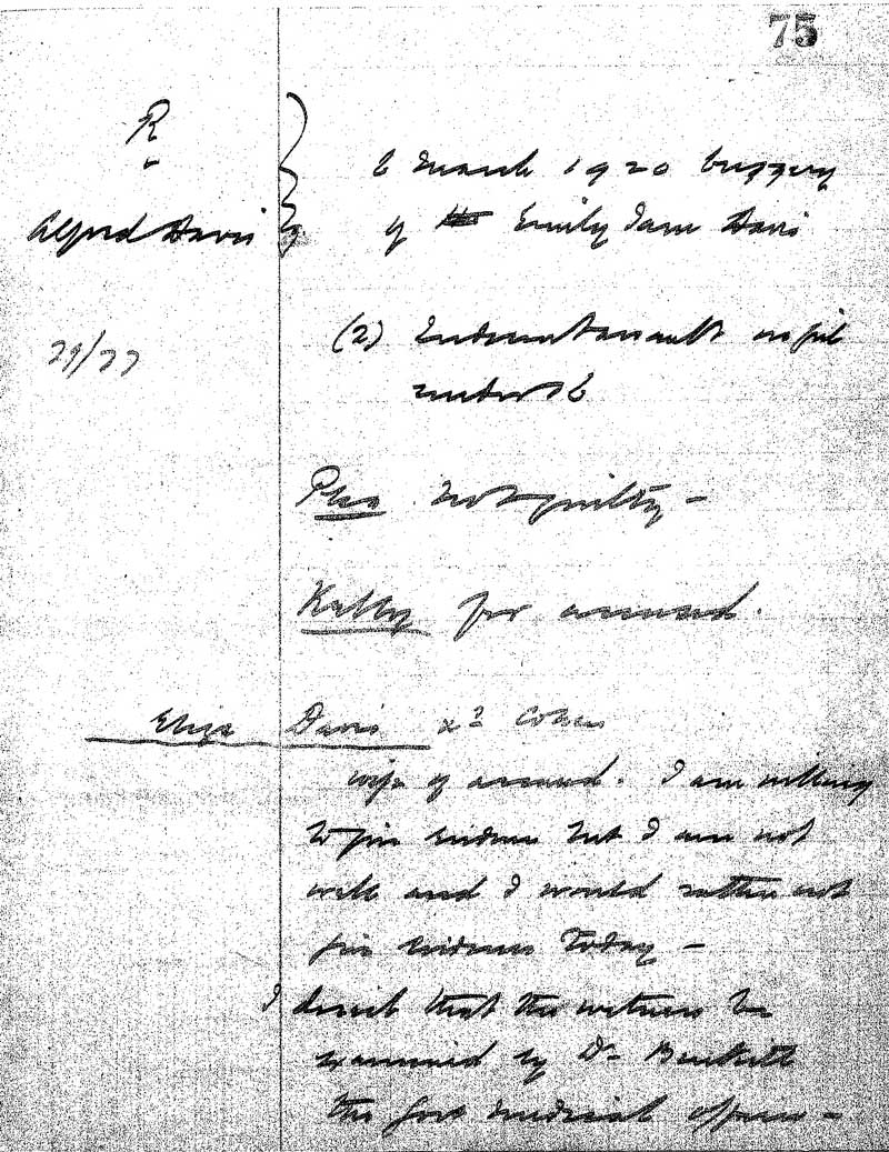 Justice Pring’s notebook, p. 7. Photo: Peter de Waal