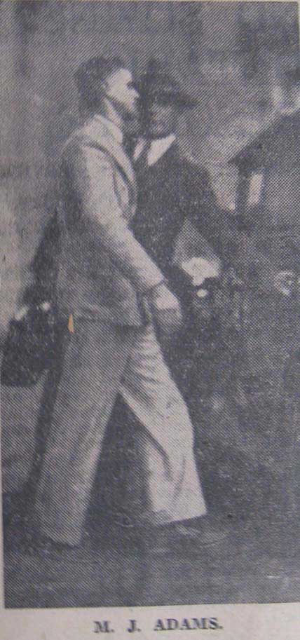 Mikiel John Adams. Image: The Daily Telegraph, Sat 10 Apr 1937, p.1. Reproduction: Peter de Waal Mikiel John Adams. Image: The Daily Telegraph, Sat 10 Apr 1937, p.1. Reproduction: Peter de Waal